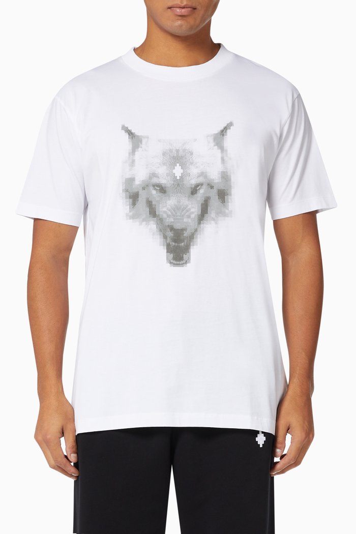 

Wolf T-shirt in Cotton Jersey, White