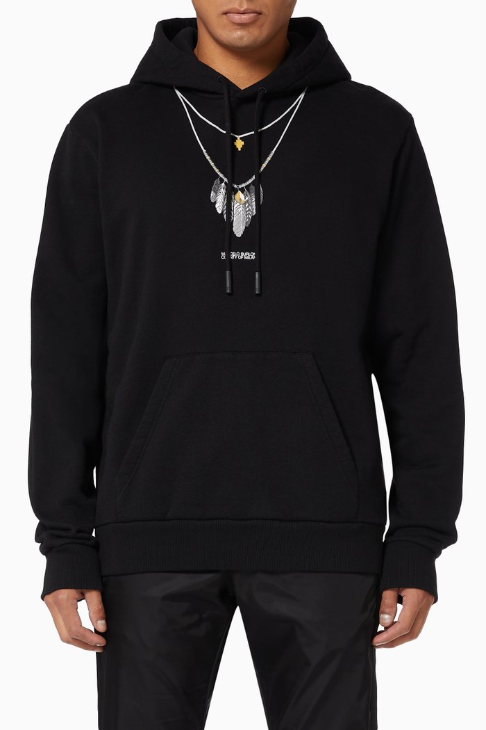 

Necklace Hoodie in Cotton Jersey, Black