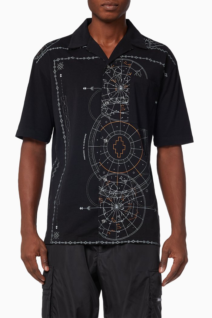 

Astral Hawaii Shirt in Polyester Fabric, Black