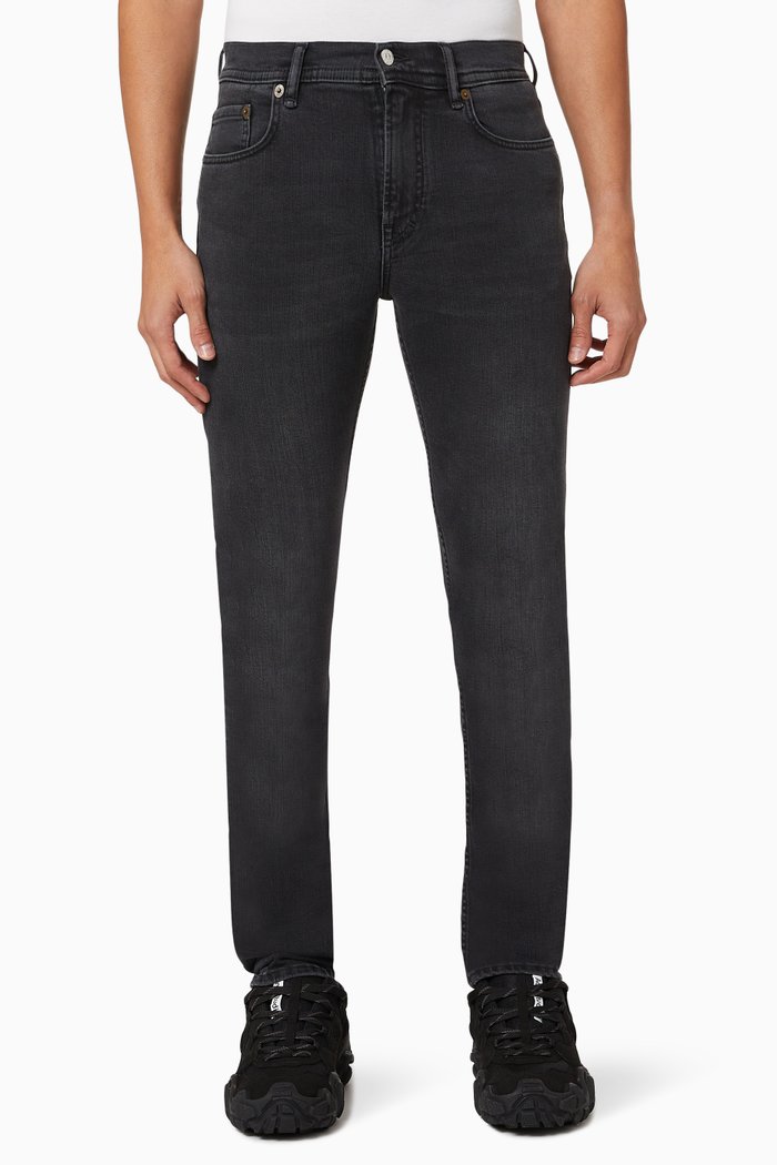 

North Skinny Fit Jeans in Stretch Denim, Black