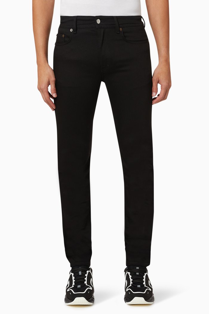 

North Skinny Fit Jeans in Stretch Denim, Black