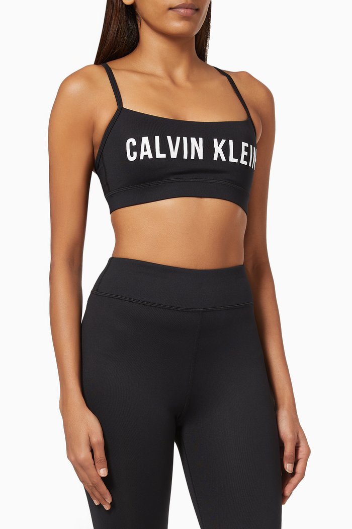 

CK Low Impact Sports Bra in Technical Stretch Blend, Black