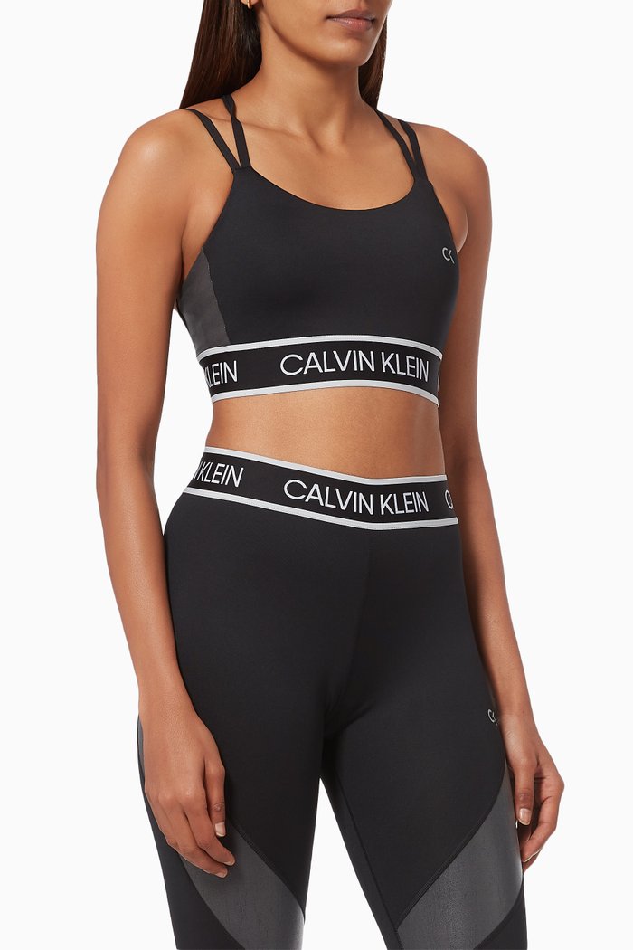 

CK Low Impact Sports Bra in Technical Stretch Blend, Black