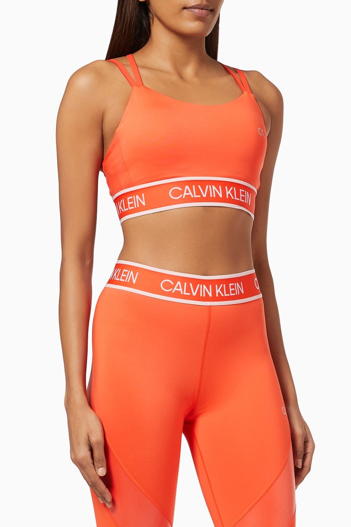 

CK Low Impact Sports Bra in Technical Stretch Blend, Red
