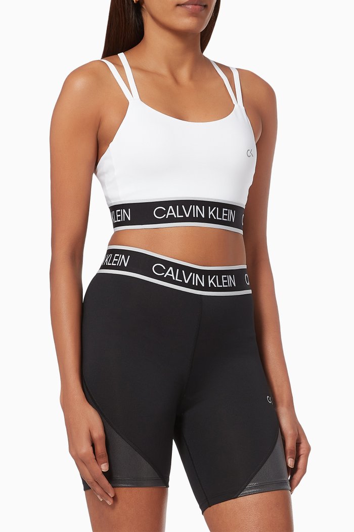 

CK Low Impact Sports Bra in Technical Stretch Blend, White