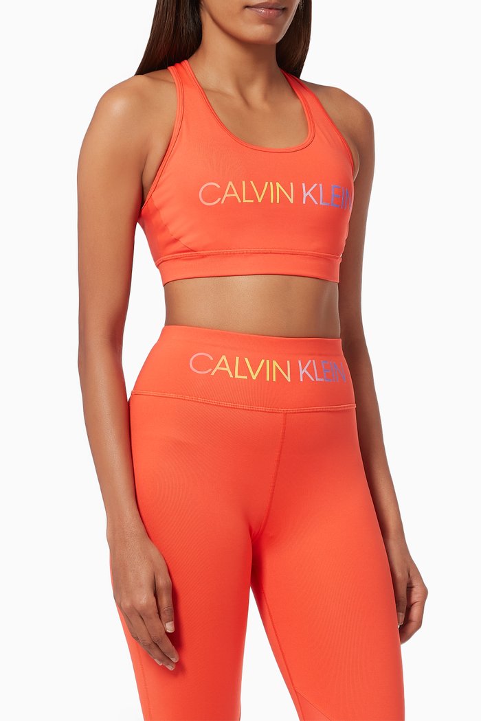 

CK Medium Impact Sports Bra in Technical Stretch Blend, Red