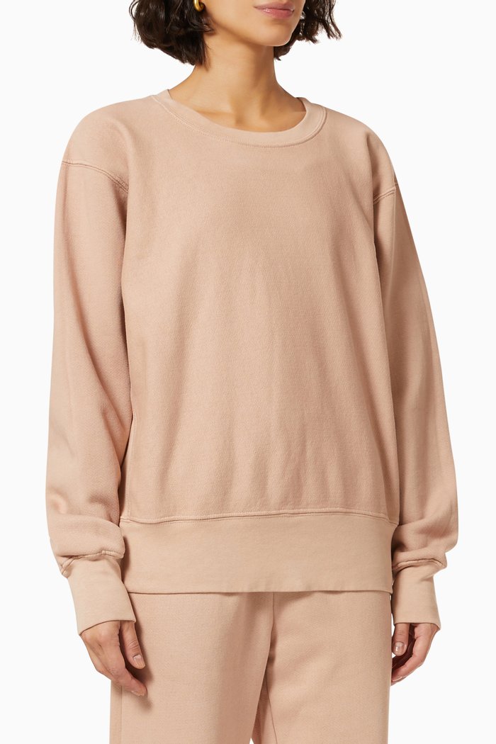 

Classic Sweatshirt in Heavyweight Cotton Fleece, Pink