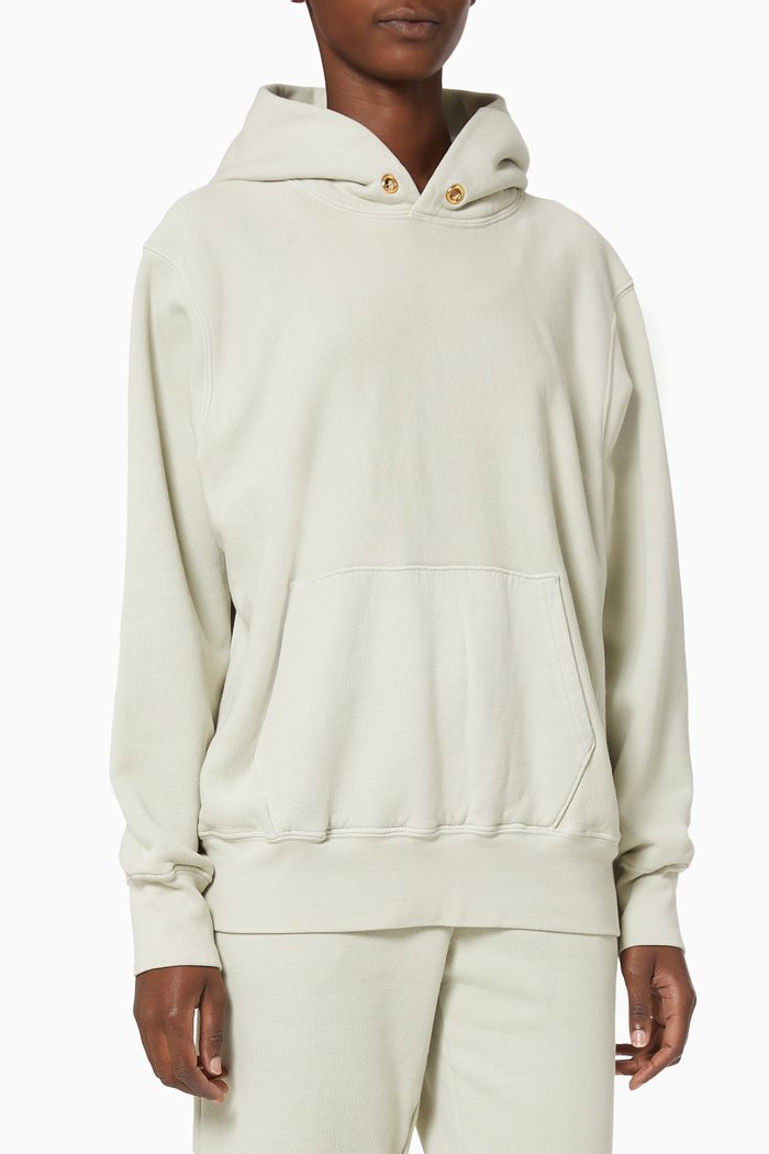 

Classic Hooded Sweatshirt in Heavyweight Cotton Fleece, Green