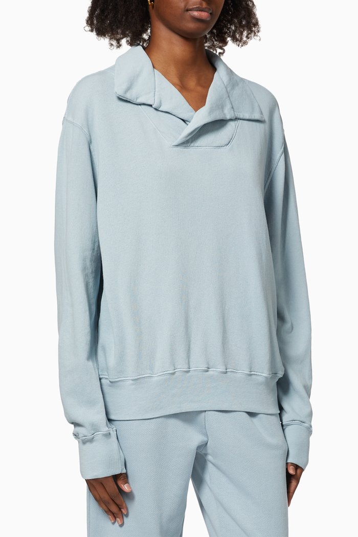 

Yacht Pullover in French Terry, Blue