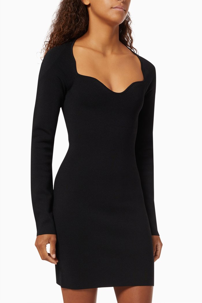 

Marina Mini Dress in Sustainable Viscose Knit, Black
