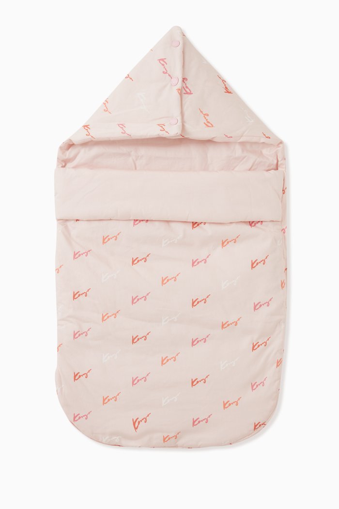 

Logo Sleeping Bag in Cotton, Pink
