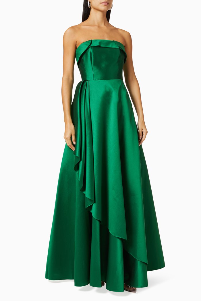 

Blaire Gown in Silk, Green
