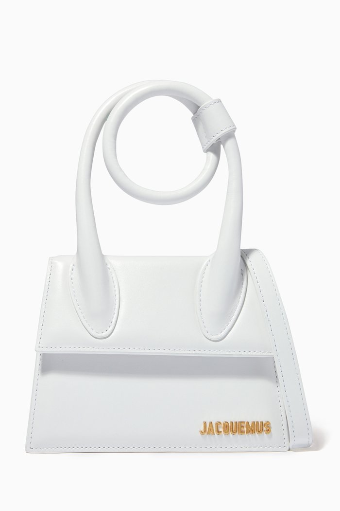 

Le Chiquito Noeud Bag in Leather, White