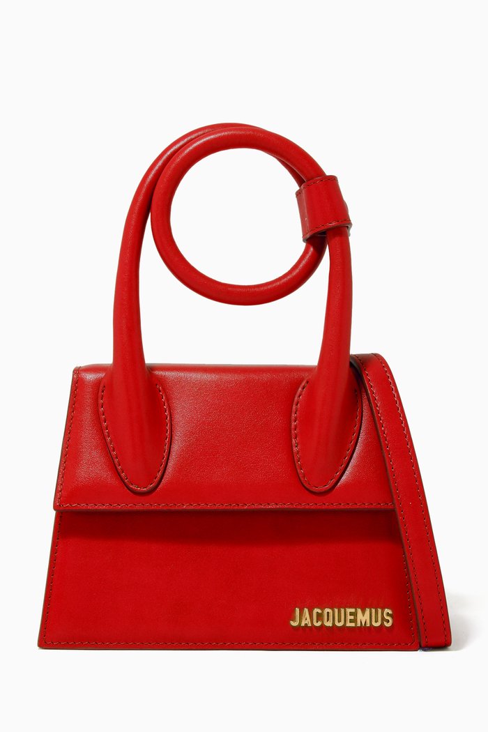 

Le Chiquito Noeud Bag in Leather, Red