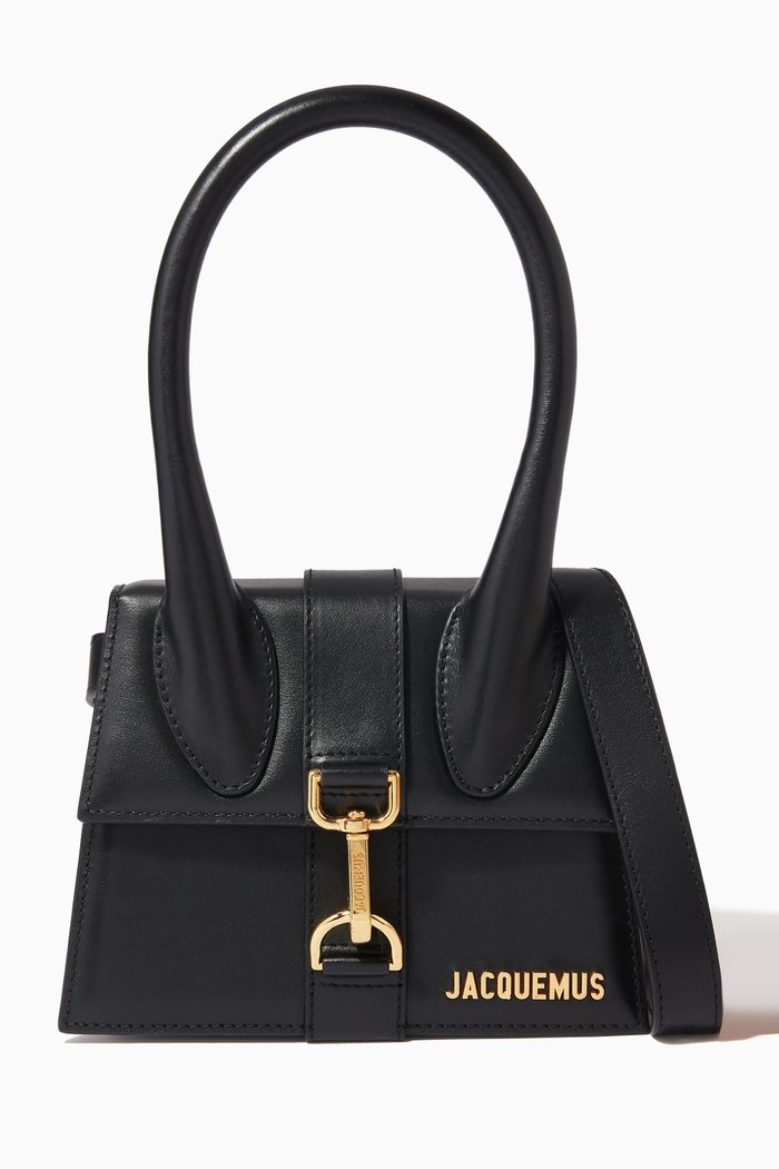 

Le Chiquito Montagne Moyen Bag in Leather, Black