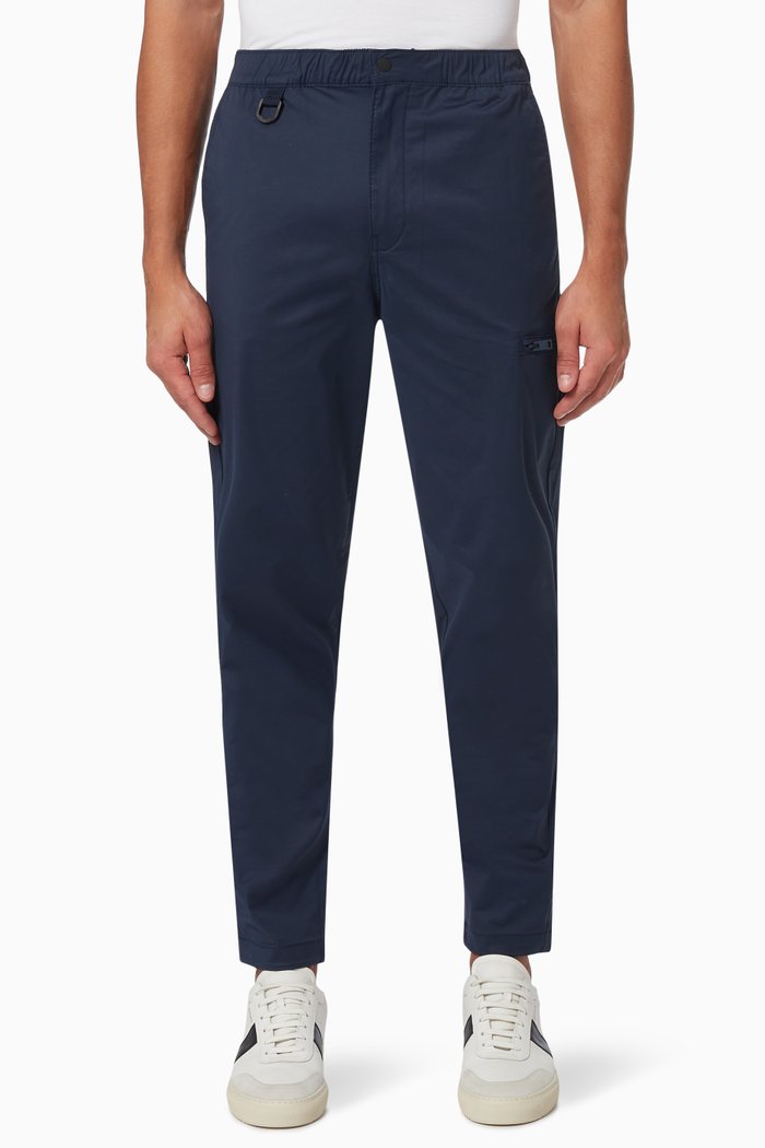 

Sporty Cargo Pants in Cotton, Blue