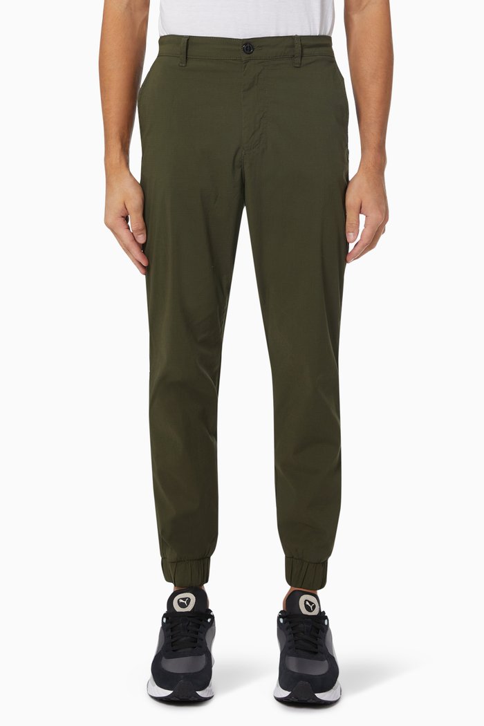

Dundee Slim Fit Pants in Organic Cotton Blend, Green