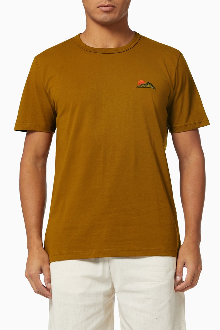 

Small Embroidery T-shirt in Organic Cotton, Brown