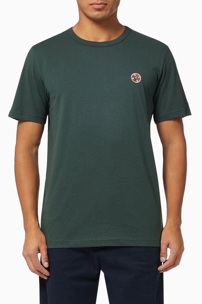 

Small Embroidery T-shirt in Organic Cotton, Green