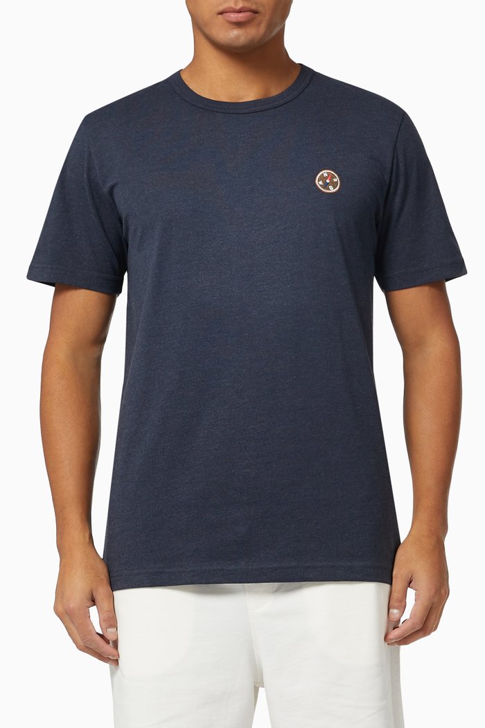 

Small Embroidery T-shirt in Organic Cotton, Blue