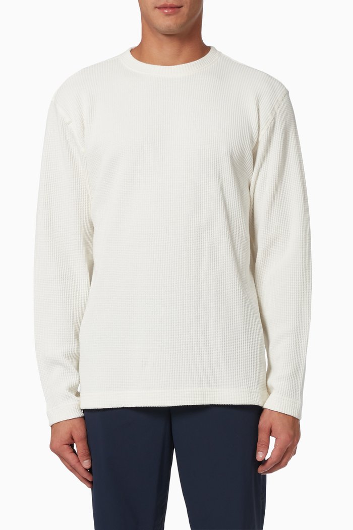 

Waffle Sweatshirt in Organic Cotton, Neutral