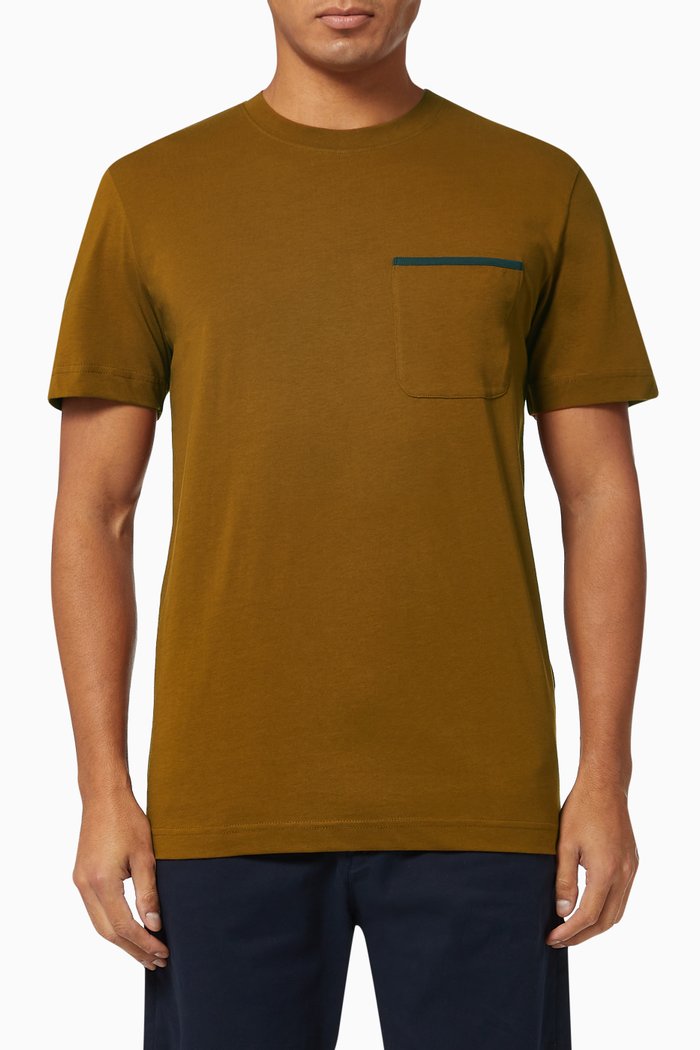 

Classic Chest Pocket T-shirt in Organic Cotton, Brown
