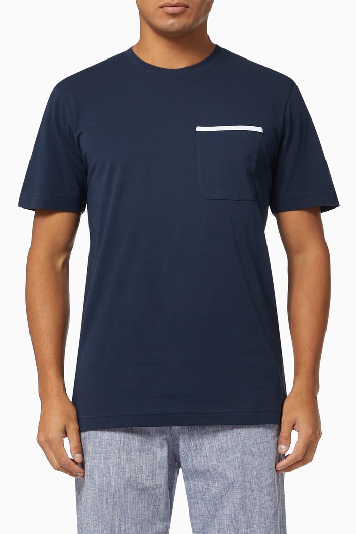 

Classic Chest Pocket T-shirt in Organic Cotton, Blue