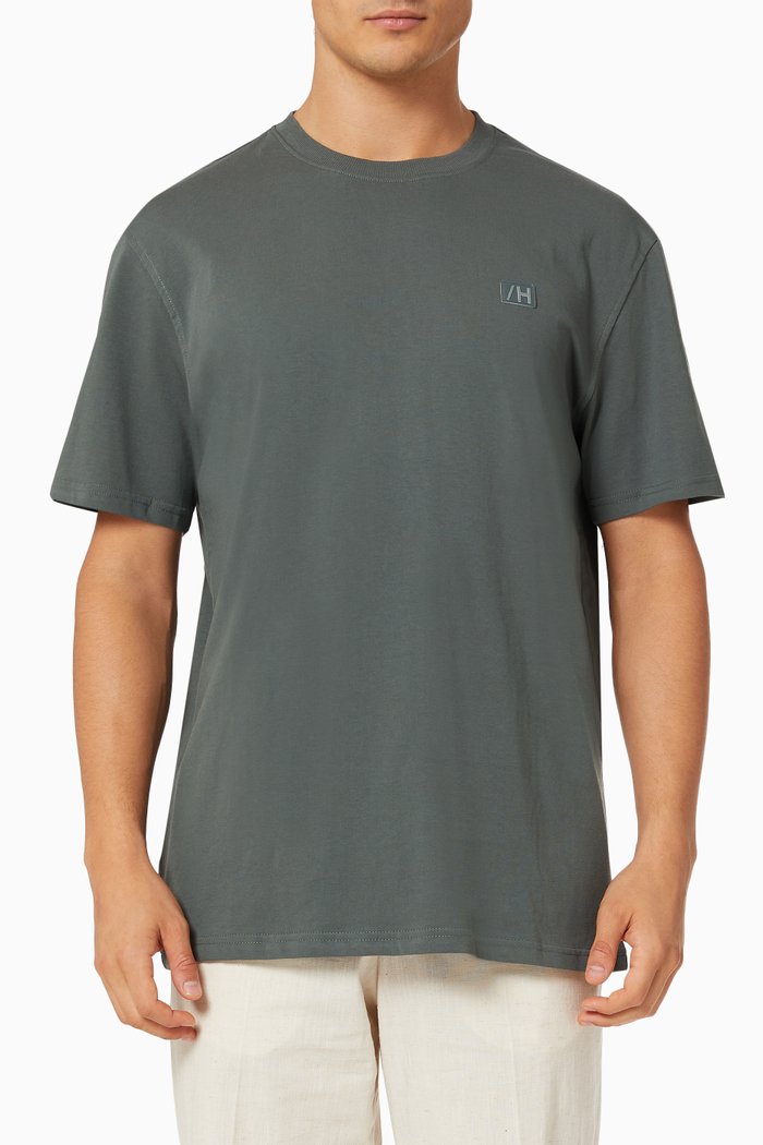 

Soft Small Chest Badge T-shirt in Cotton, Grey