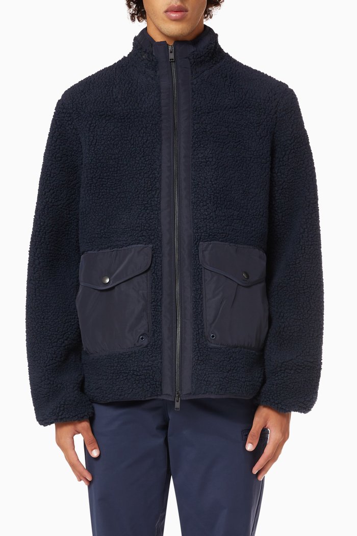 

Zip-up Jacket in Fleece, Blue