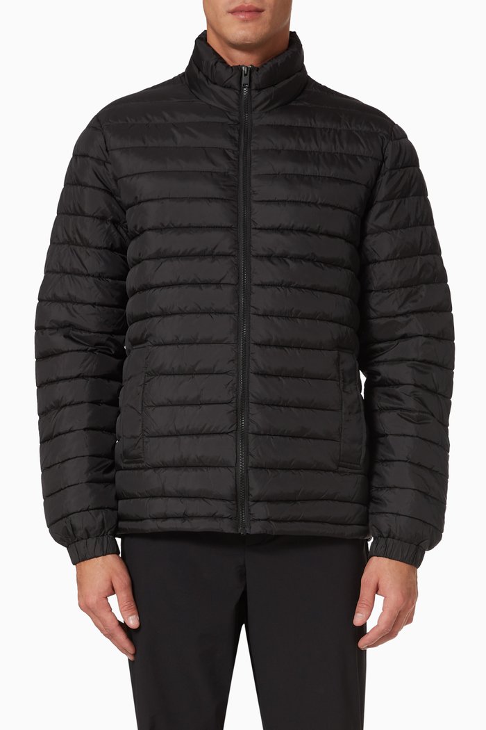 

Plastic Change Padded Jacket in Recycled Nylon, Black