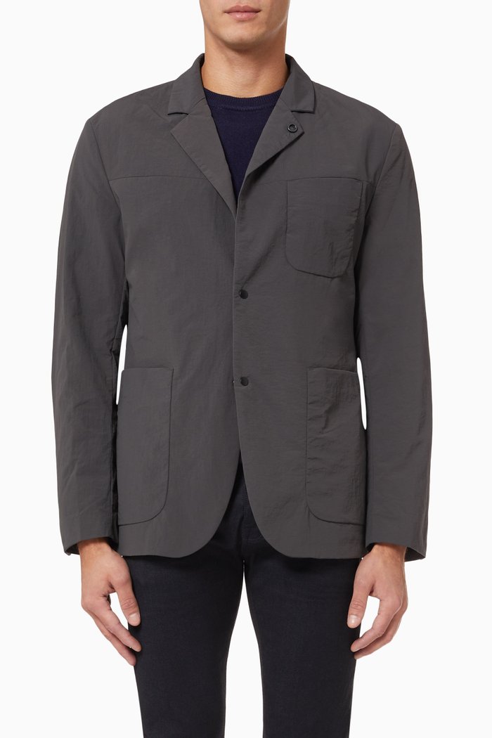

Hybrid Blazer in Recycled Nylon, Grey