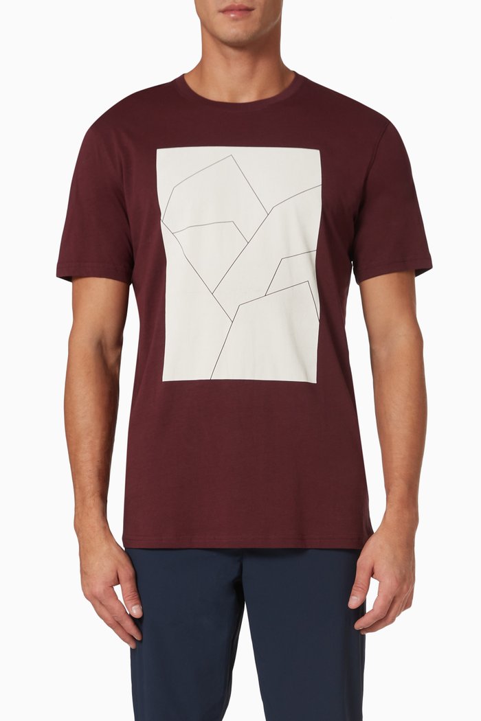 

Marcus Graphic Printed T-shirt in Jersey, Red