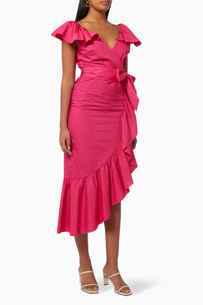 Lainey Dress in Cotton Poplin, Pink