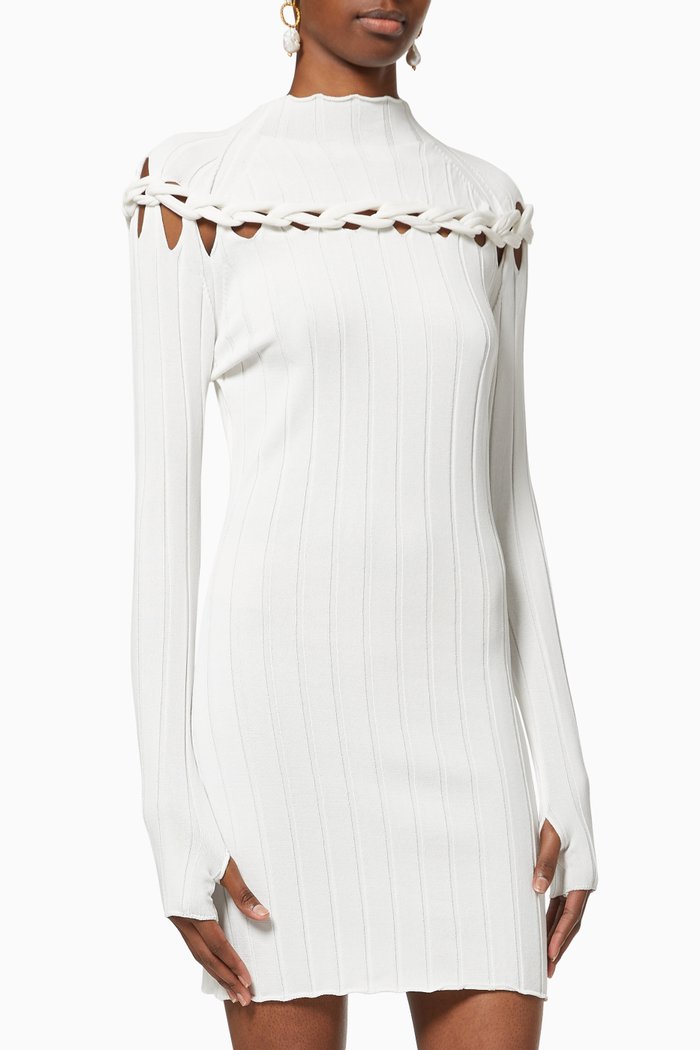 

Bolwarra Dress in Ribbed We recommend purchasing your usual size Close fit Model is 176cm/ 5'9" and wears size SKnit, White