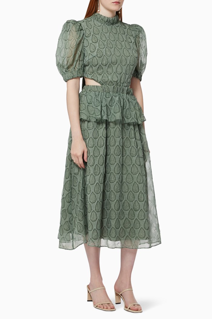 

Apostles Dress in Embossed Georgette, Green