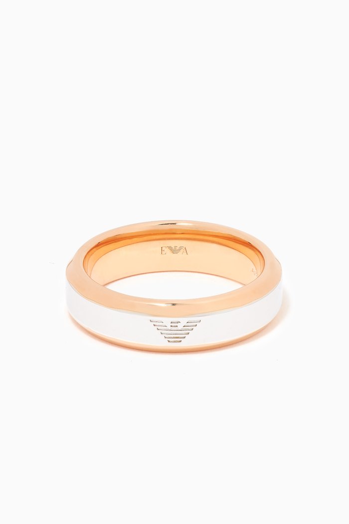 

Essential Two-Tone Ring in Sterling Silver, Rose gold