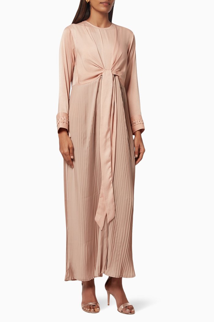 

Pleated Dress in Chiffon, Pink