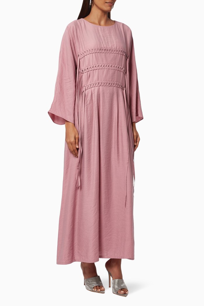

Braided Dress in Silk, Pink