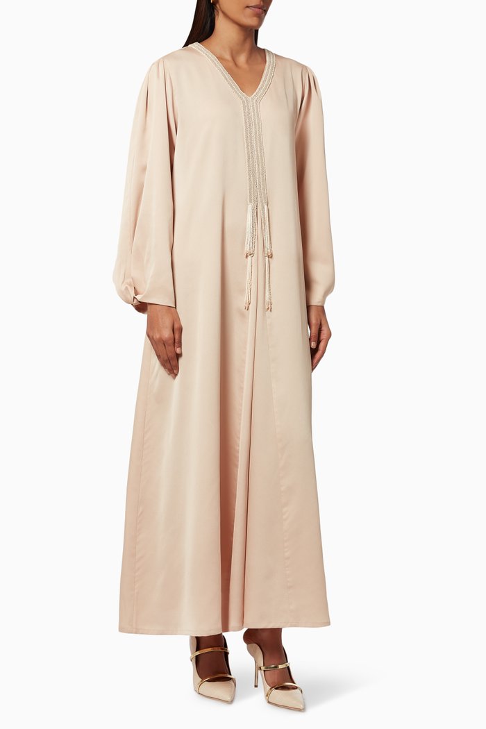 

Tassel Kaftan in Crepe, Pink