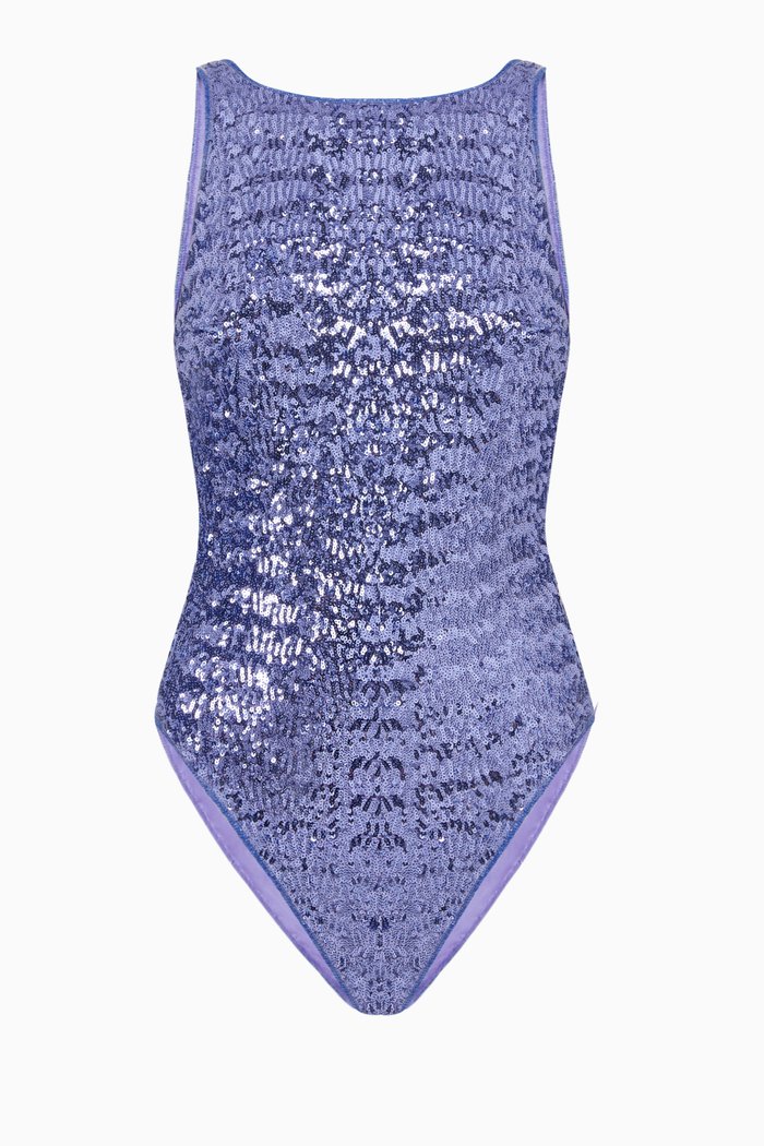 

Paillettes Maillot Swimsuit, Purple