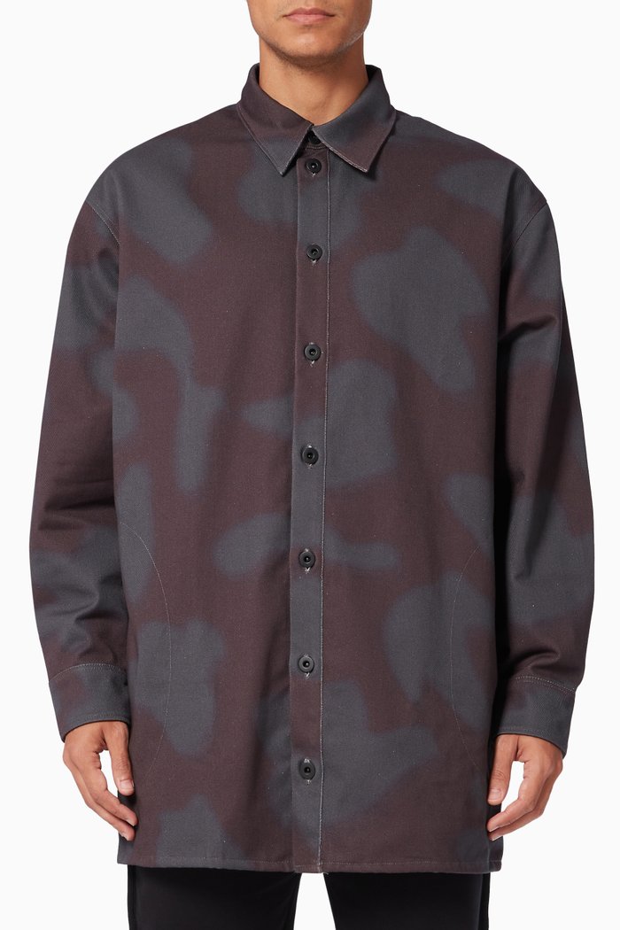 Arhan Shirt Jacket in Denim, Purple