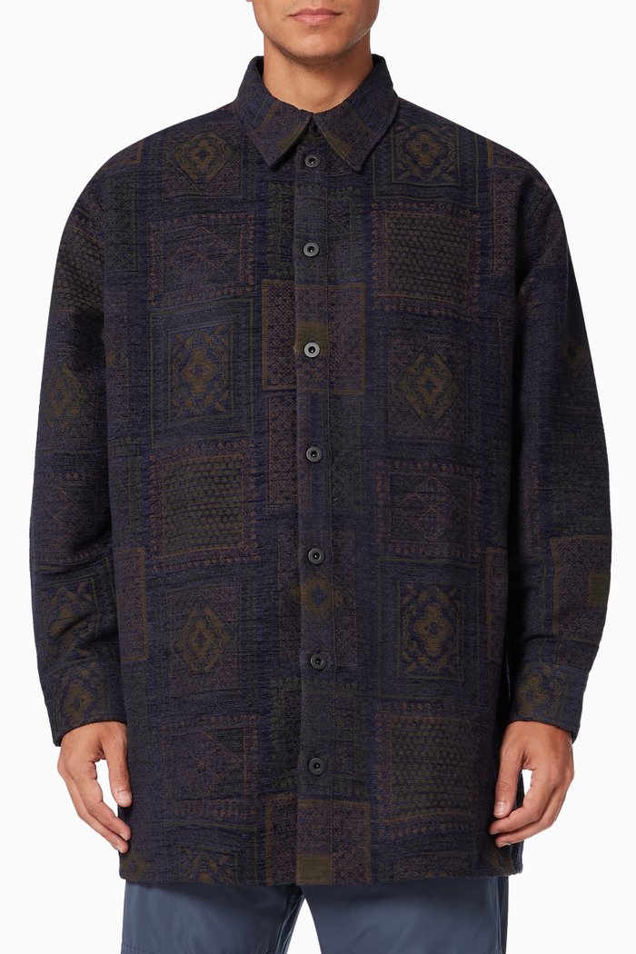 

Arhan Shirt Jacket in Brocade, Blue