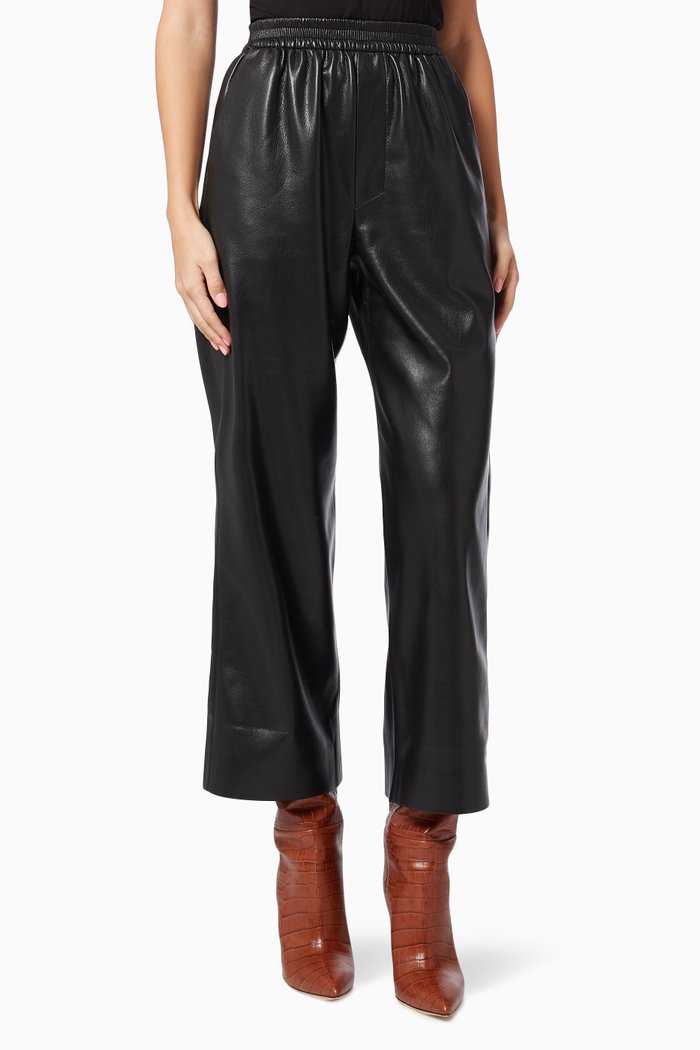 

Odessa Pants in Vegan Leather, Black
