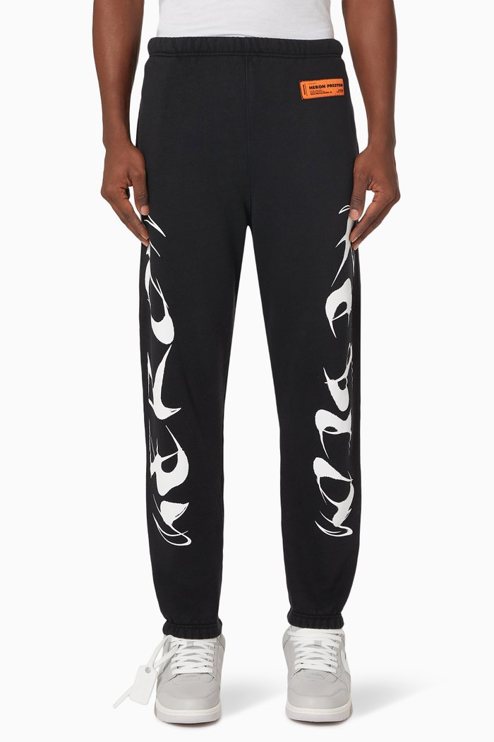 

HP Brushed Sweatpants in Cotton Jersey, Black
