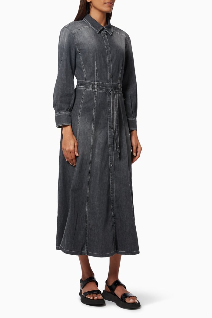 

Tonaca Denim Dress in Cotton, Black
