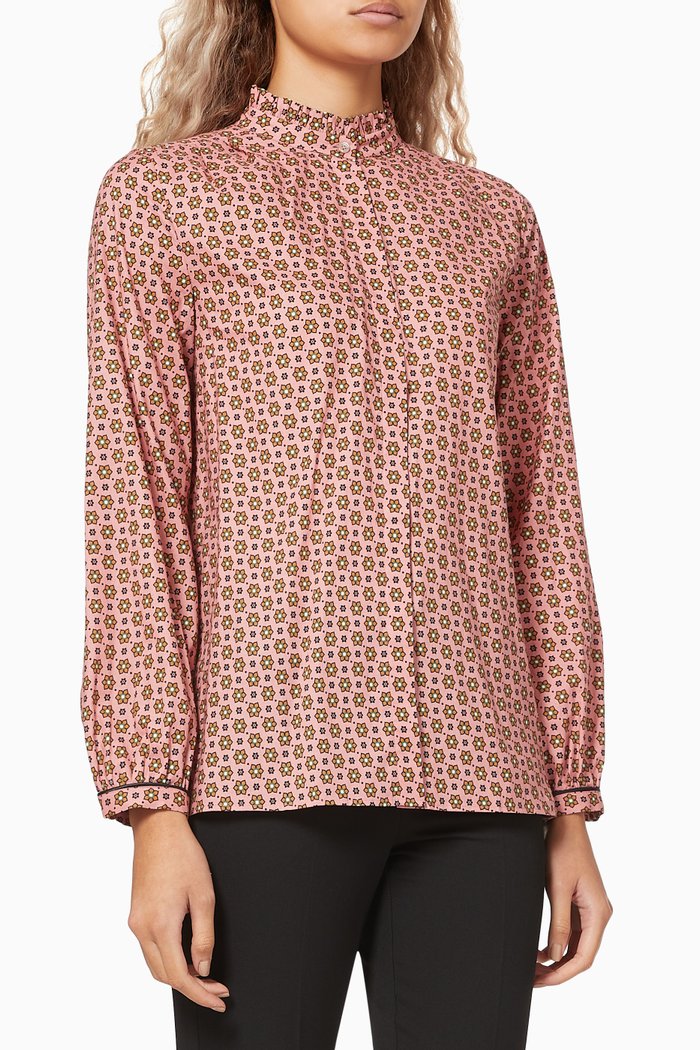 

Afra Shirt in Crepe de Chine, Pink