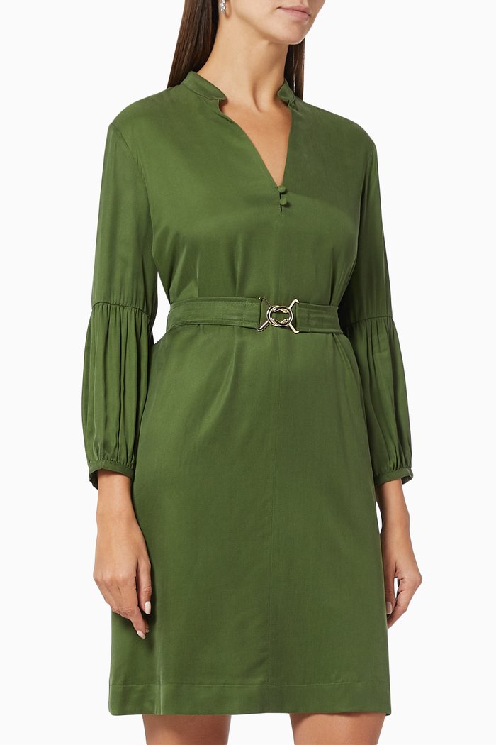 

Adorato Dress in Textured Fabric, Green
