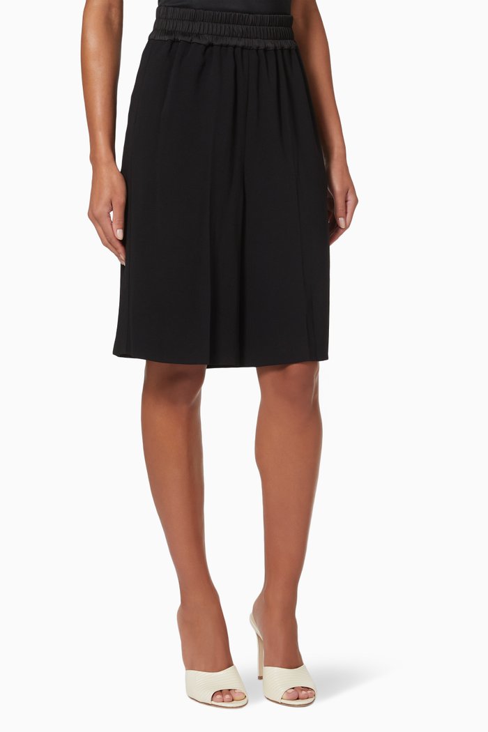 Geneve Pants in Satin Crepe, Black