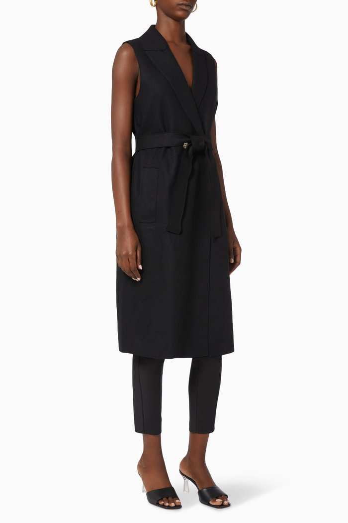 

Colibri Double-breasted Gilet in Wool, Black