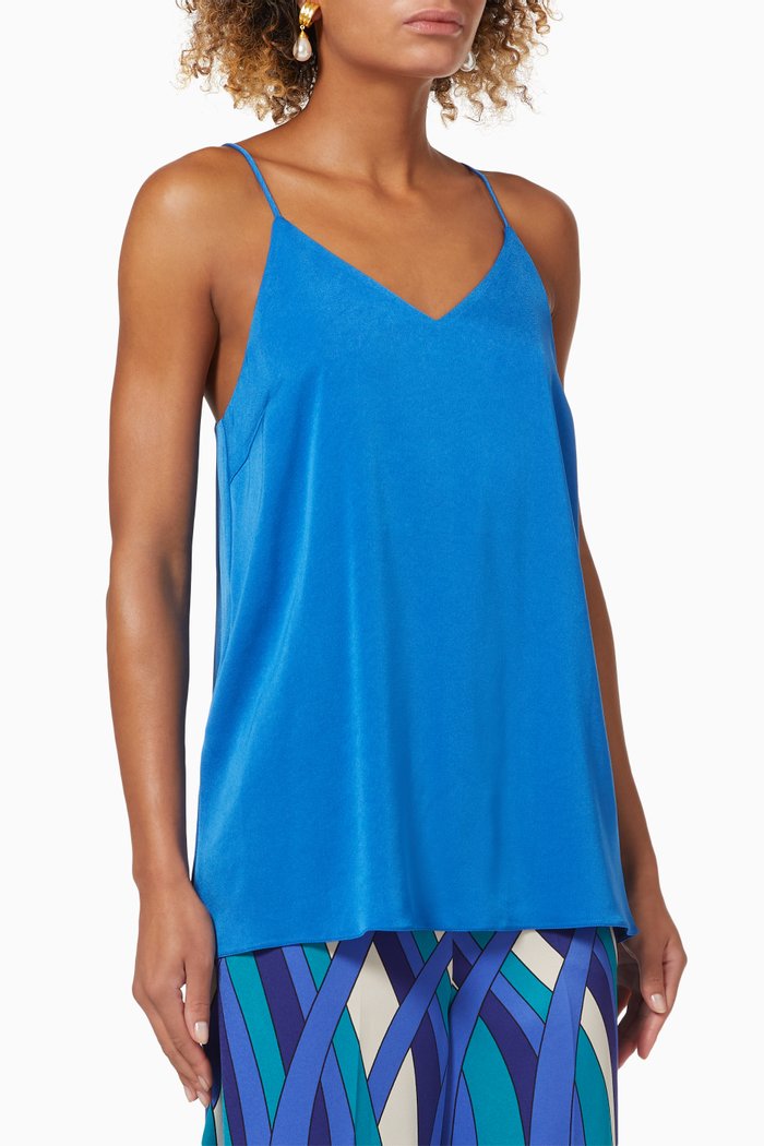 

Nordica Top in Satin, Blue